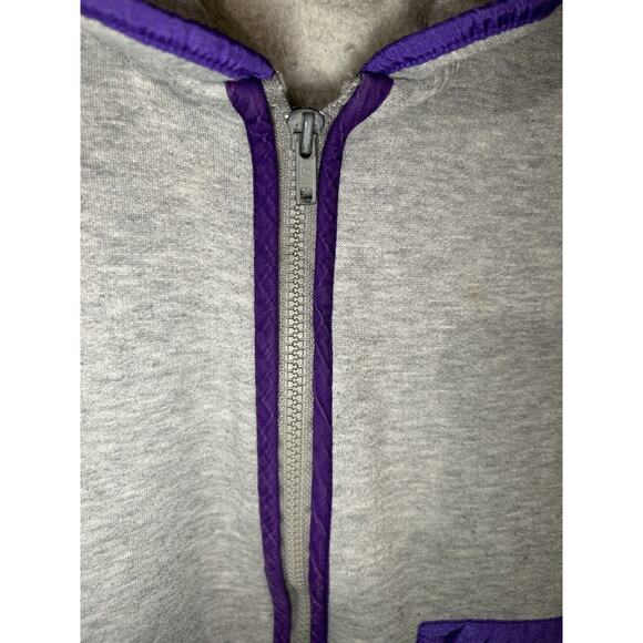 Vintage 80s 90s 1/2 Zip color block Polo sweatshirt Aqua Purple Small - Picture 6 of 10